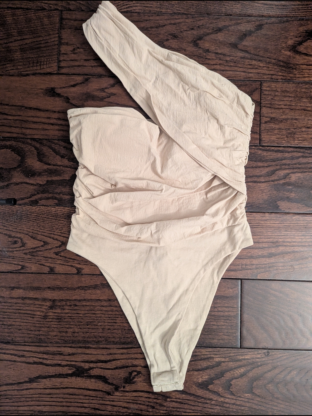 Atoir One-Shoulder Cream Bodysuit